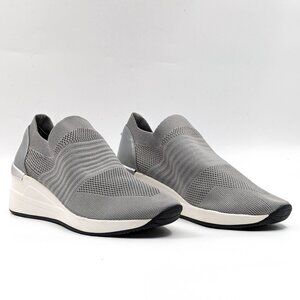 Steve Madden Women Mykala Grey Mesh Wedge Comfy Sneakers size 8